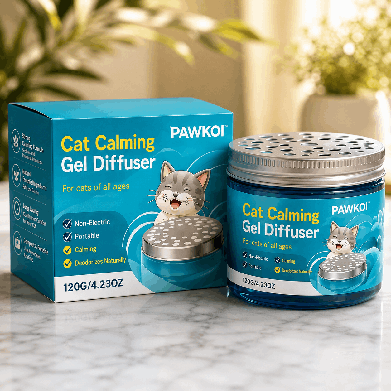 Pawkoi™ Cat Calming Gel Diffuser Pawkoi Pet Pawkoi  Pet Pawkoi™ Cat Calming Gel Diffuser