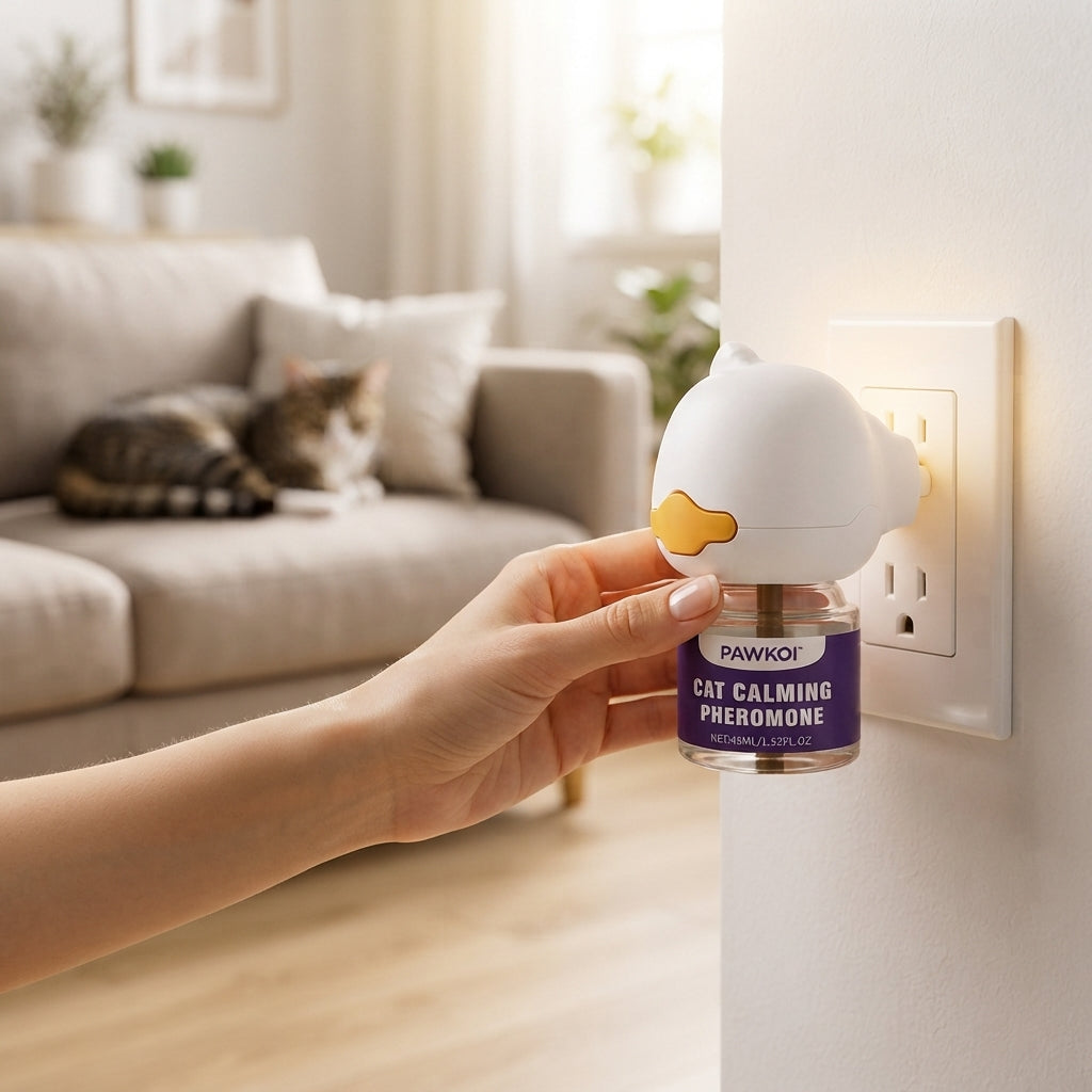Pawkoi™ Cat Calming Pheromone Diffuser Pawkoi Pet Pawkoi  Pet Pawkoi™ Cat Calming Pheromone Diffuser