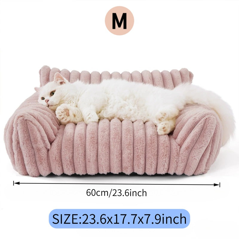 luxury-orthopedic-cat-bed-lounger-white