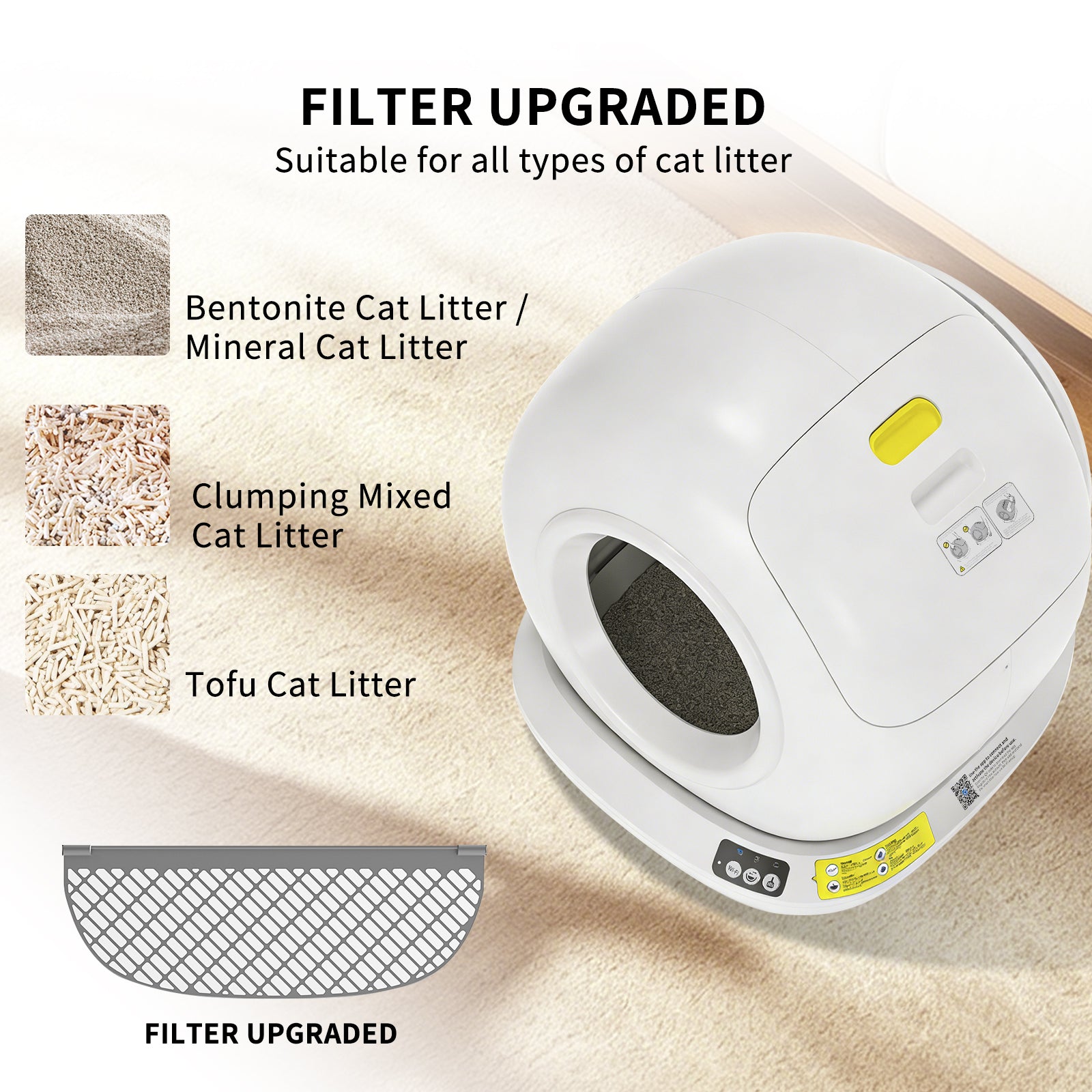 Automatic cat litter box health monitor tracking daily toilet visit frequency for USA
