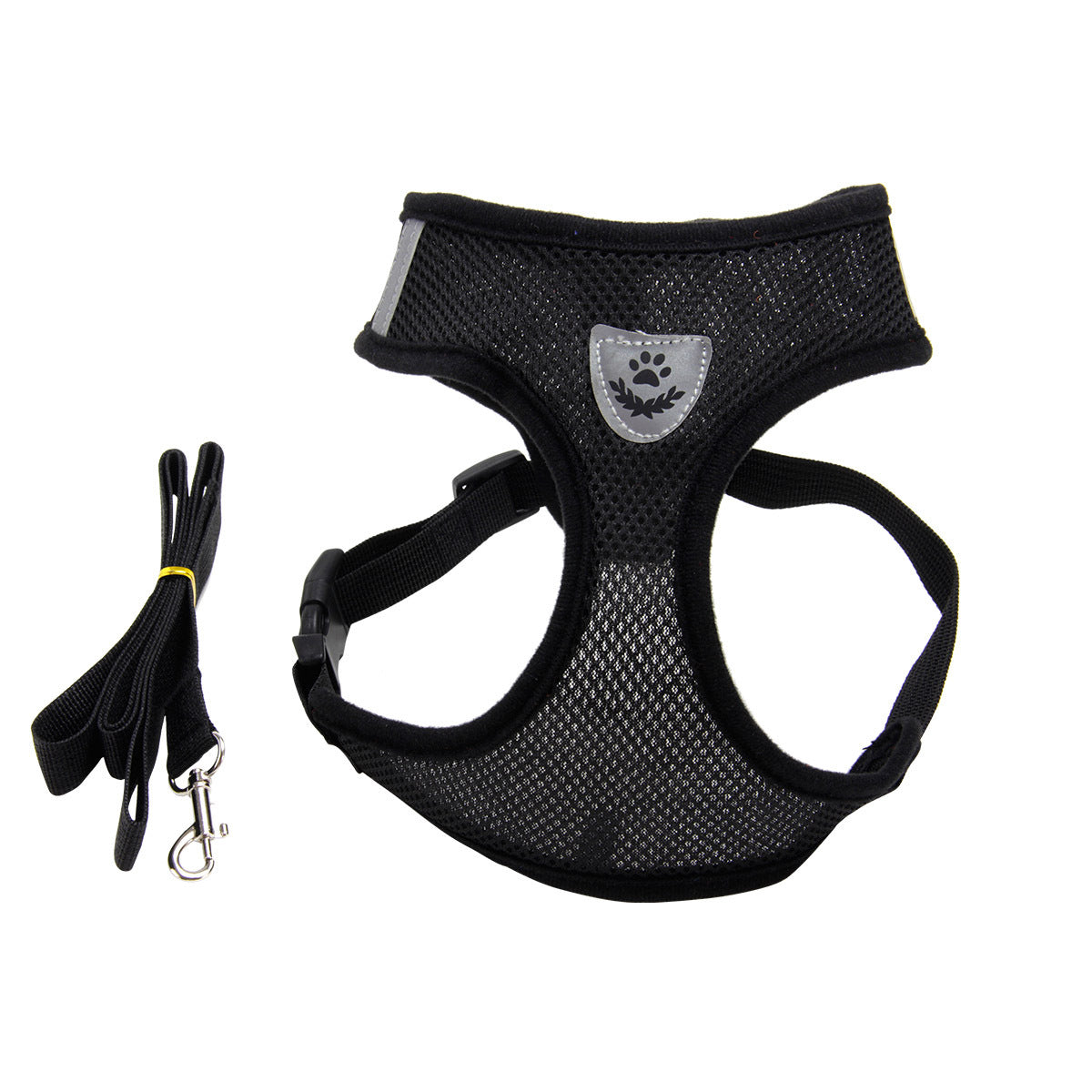Escape-proof mesh pet harness and leash set for kittens and toy breeds
