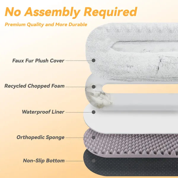 Huge 63 inch human sized pet bed lounger dimensions chart for adults and large dogs