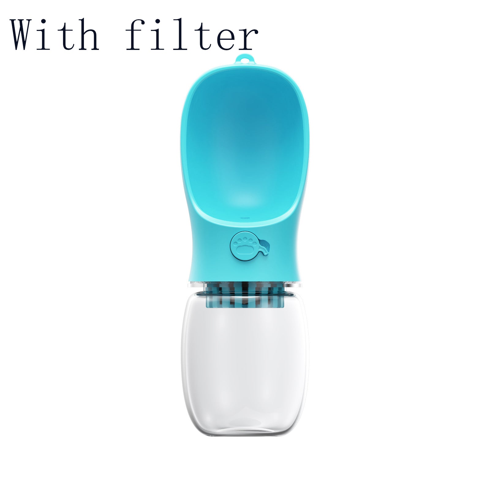 Pocket size automatic feline hydration travel bottle kit with wide mouth bowl