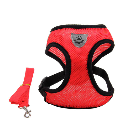 Reflective pet vest harness combo for safe nighttime walking in USA
